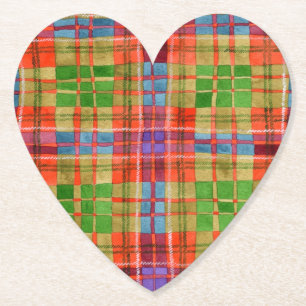 MAC RAE TARTAN Untersetzer von Herzpapier