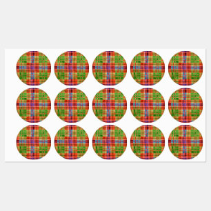 MAC RAE TARTAN Wasserdichte Kennzeichnungen Etiketten