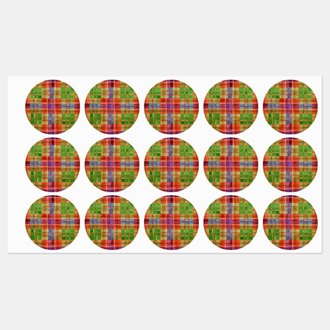 MAC RAE TARTAN Wasserdichte Kennzeichnungen Etiketten (Blatt)