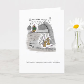 Mac the Knife Cartoon Karte