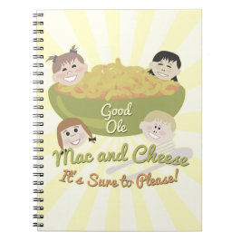 Mac und Käse Bitte Retro-Kind-Art-Design Notizblock