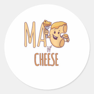 Mac und Käse Food Lover Runder Aufkleber