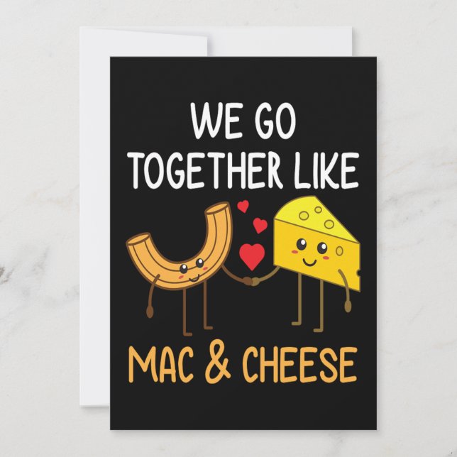 Mac und Käse geben ihm ihr Essen Lover Valentine Einladung (Vorderseite)