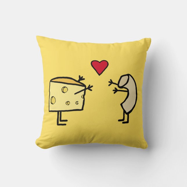 Mac-und Käse-Kissen Kissen (Vorderseite)