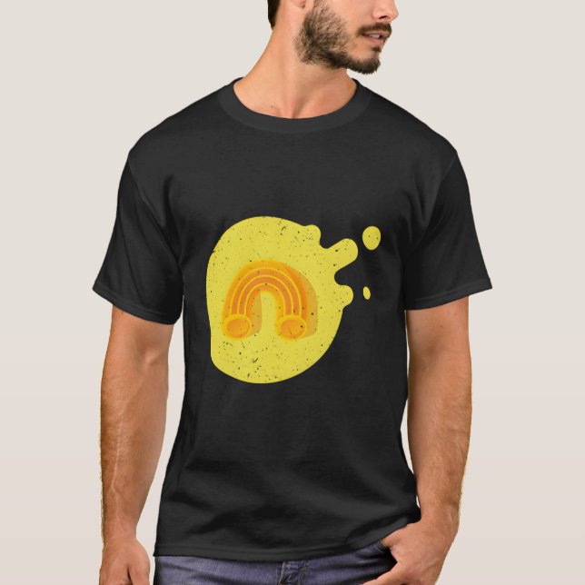 Mac und Käse Splotch Macaroni T-Shirt (Vorderseite)