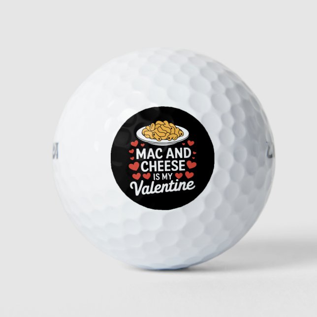 Mac und Käse Valentine Mac in Cheese Lover Geschen Golfball (Vorderseite)