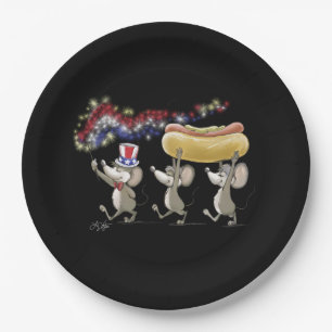 Mac und Moe's 4. Juli Nachtpapiertafel Pappteller