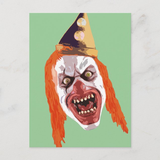 Macabre Clown Postkarte (Vorderseite)