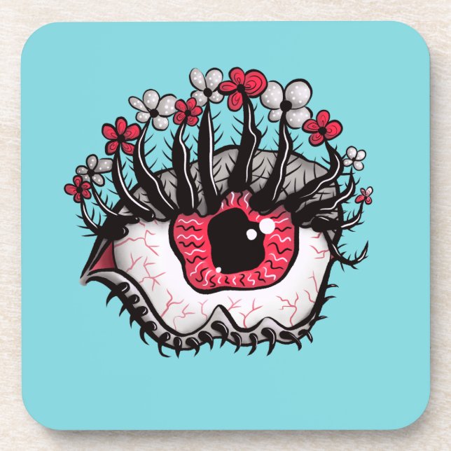 Macabre Eye Creepy Witchy Goth Getränkeuntersetzer (Vorderseite)