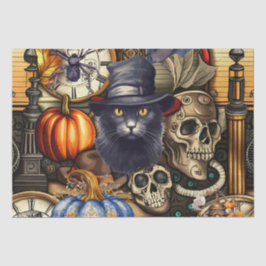 Macabre Mashup: Steampunk Halloween Delights Seidenpapier