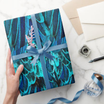 Macafederdesign in blau, Aquarellfarbe abstrakt