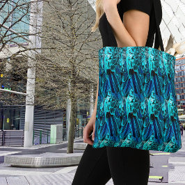 Macafederdesign in blau, Aquarellfarbe abstrakt Tasche