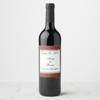 MacAlister Scottish Wedding Wine Label Weinetikett