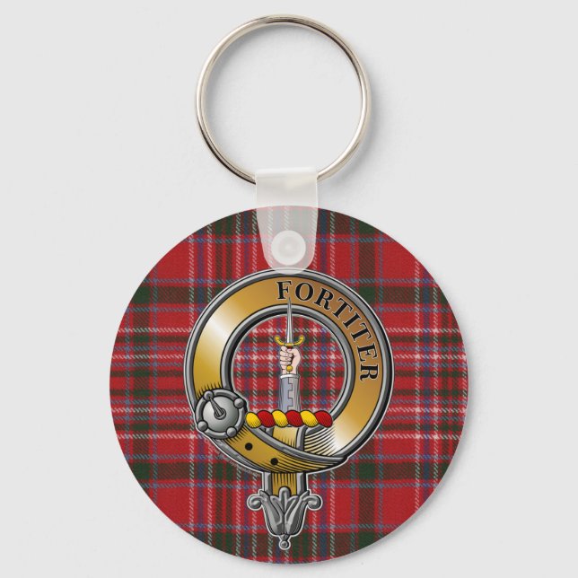 MacAlister Tartan & Abzeichen Schlüsselanhänger (Vorderseite)