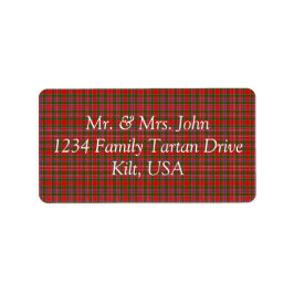 MacAlister-Tartan-Label Adressaufkleber