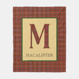 MacAlister Tartan Monogram M Fleecedecke