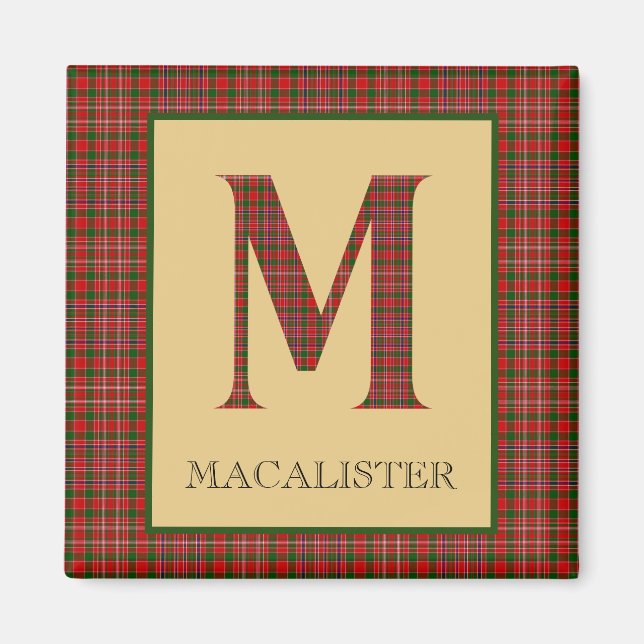 MacAlister Tartan Monogram M Magnet (Vorne)