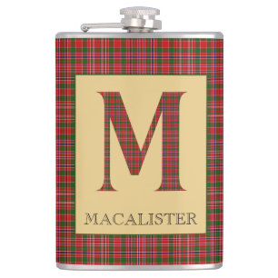 MacAlister-Tartan Monogramm M  Flachmann