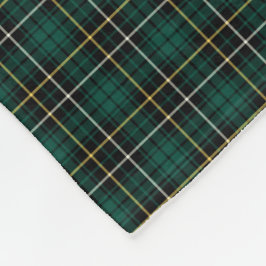 MacAlpine Clan Green und Black Tartan Fleecedecke