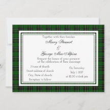 MacAlpine Scottish Wedding Einladung