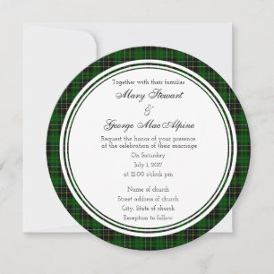 MacAlpine Scottish Wedding Round Einladung