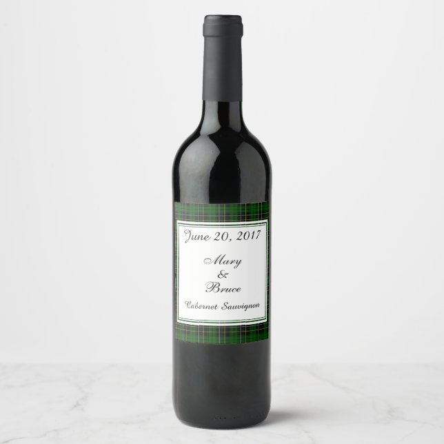 MacAlpine Scottish Wedding Wine Label Weinetikett (Vorderseite)