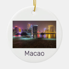 Macao Casino Skyline Panorama China Keramik Ornament