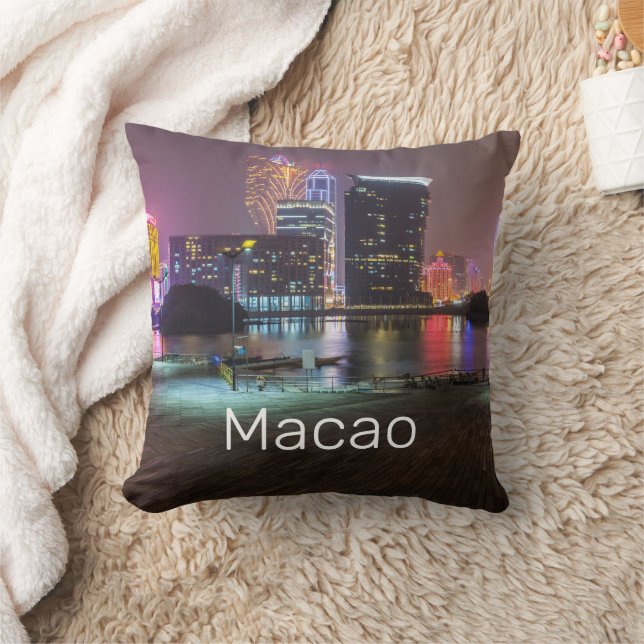Macao Casino Skyline Panorama China Kissen (Decke)