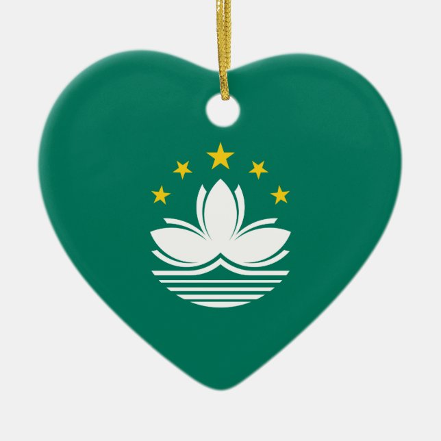 Macao-Flagge Keramikornament (Vorne)