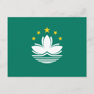 Macao-Flagge Postkarte