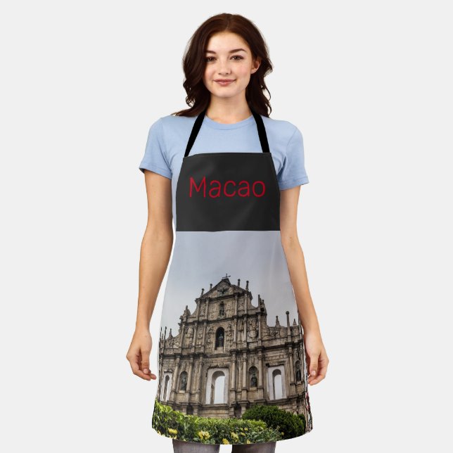 Macao Ruin of St. Paul's Church China Souvenir Schürze (Getragen)