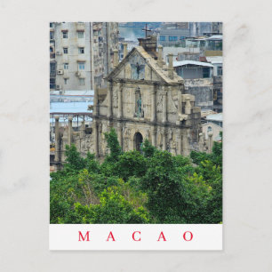 Macao St.Paul's Ruins View Postkarte