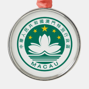 Macao-Wappen Ornament Aus Metall