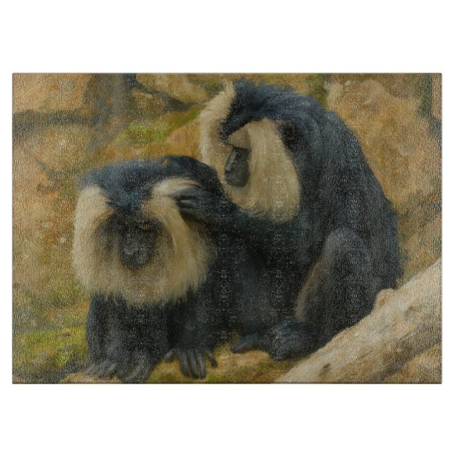 Macaque Bond - Grooming Ritual Schneidebrett (Vorderseite)