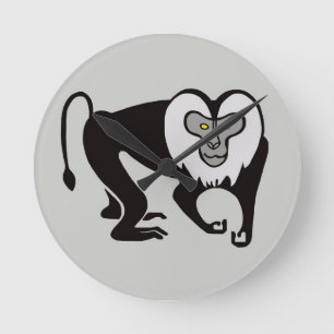 Macaque - round clock runde wanduhr