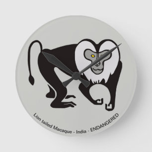 Macaque - runde wanduhr