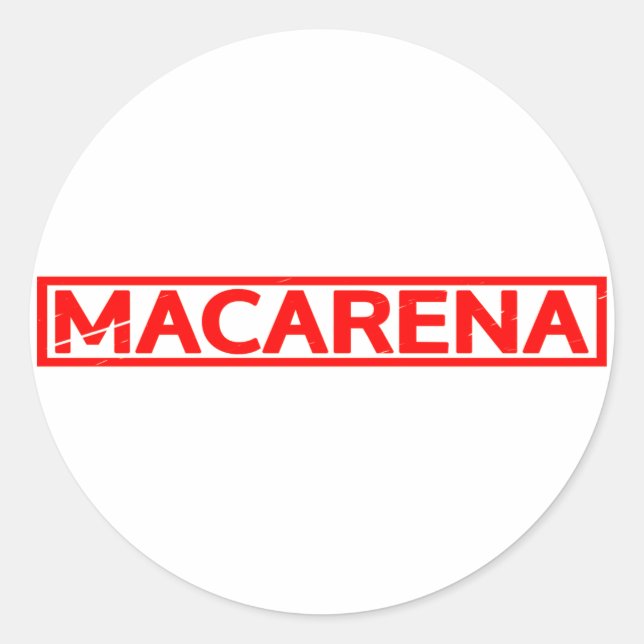 Macarena-Briefmarke Runder Aufkleber (Vorderseite)