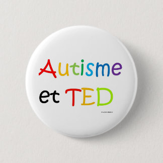 Macaron Autisme TED Bogenen-ciel Button