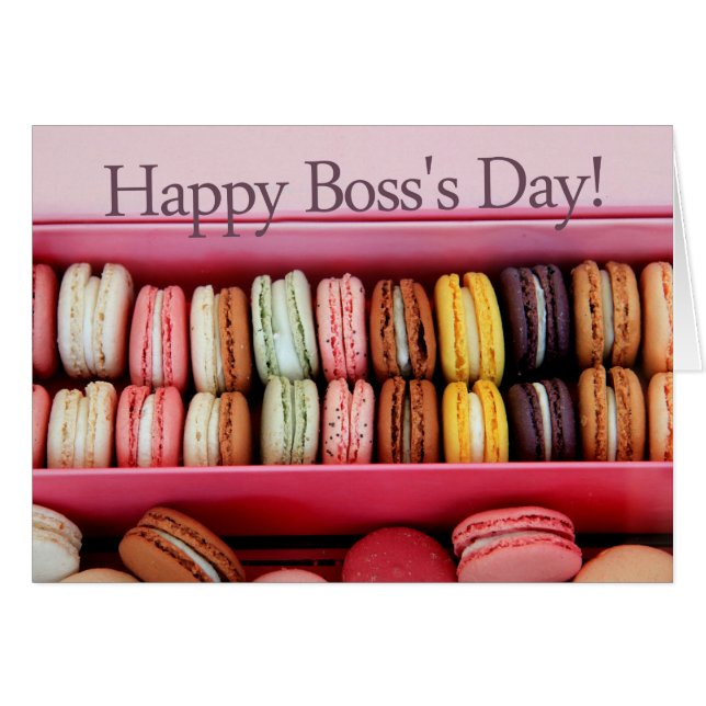Macaron-Boss-Tageskarte (Vorderseite (Horizontal))