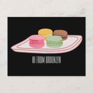 Macaron-Cartoon-Illustration  Postkarte