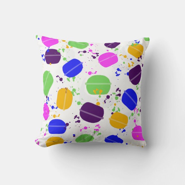 Macaron Confetti Throw Kissen (Vorderseite)