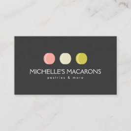 MACARON COOKIE TRIO-LOGO für Bäckerei, Konditorei Visitenkarte
