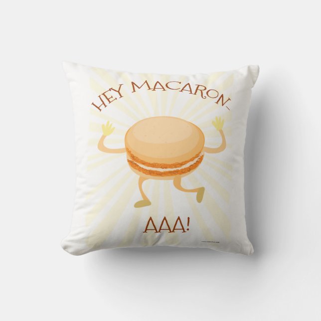 Macaron Dance Cookie Niedlicher Cartoon Slogan Kissen (Vorderseite)