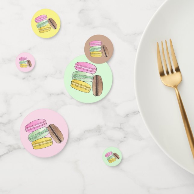 Macaron French Pastry Cookies Macarons Patisserie Konfetti (Gruppe)