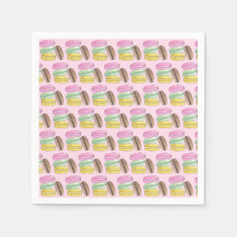 Macaron French Pastry Cookies Macarons Patisserie Serviette