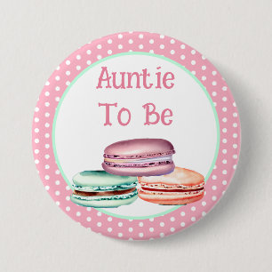 Macaron Girl's Baby Shower Tuntie zu sein Button