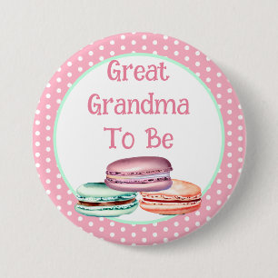 Macaron Girl's Babydusche Großes Oma zu sein Button