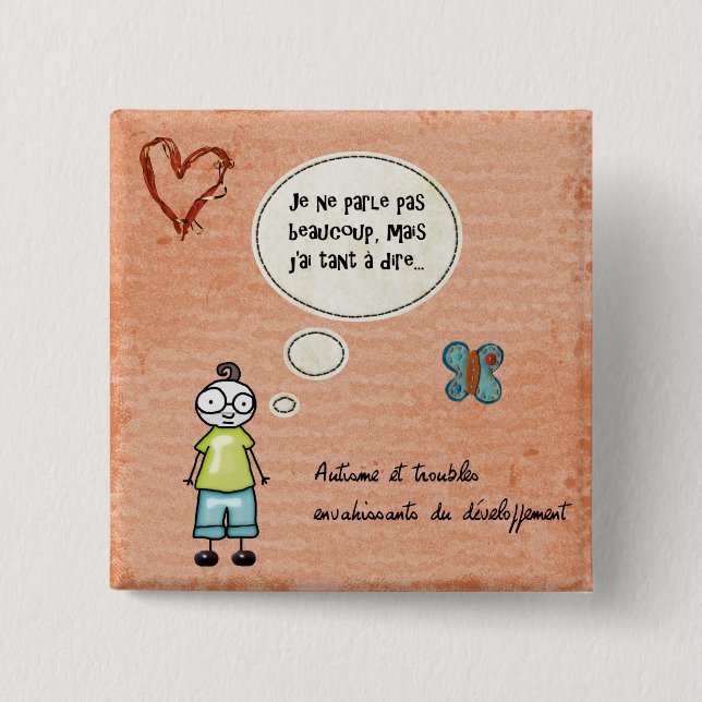 Macaron Je Ne parle Pas beaucoup Button (Vorderseite)