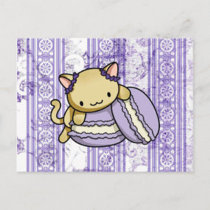 Macaron Kitty Postkarte