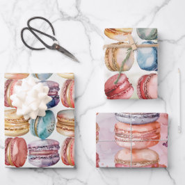 Macaron-Liebhaber Geschenkverpackungspapier Geschenkpapier Set